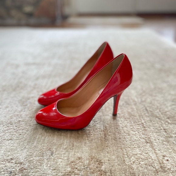 J. Crew Vibrant Poppy Red Patent Heels - Picture 3 of 13